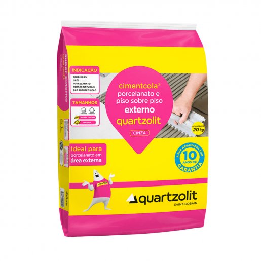 Argamassa Piso sobre Piso Externo 20Kg Quartzolit