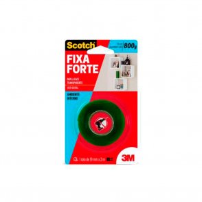 Fita Dupla Face Scotch® Fixa Forte Transparente 12mmx2m 3M