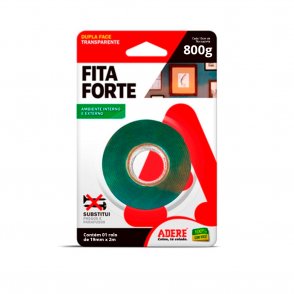 Fita Forte® - Dupla Face 19x2 Transparente Adere
