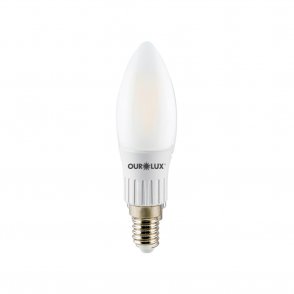 Lâmpada Filamento Fosca E14 3W 2700K Luz Amarela Ourolux