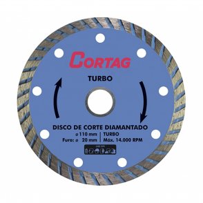 Disco de Corte Diamantado Turbo 110 mm Cortag