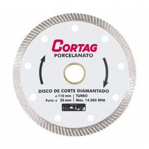 Discos de Corte Diamantado Turbo Porcelanato Cortag