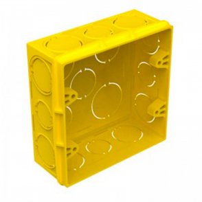 Caixa de Luz Tigreflex 4"x4" Quadrada  Amarela Tigre