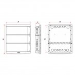 Quadro Distribuição Slim 32 disjuntores  sem Barramento Tigre