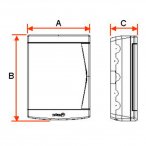 Quadro Distribuição Sobrepor 12/16 disjuntores sem Barramento Tigre